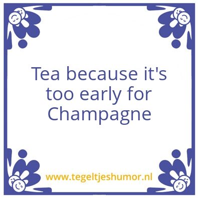 Tegeltje: Champagne