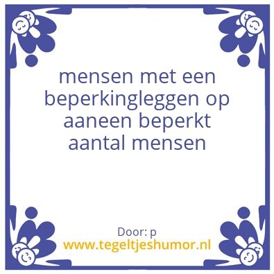 Tegeltje: zuur