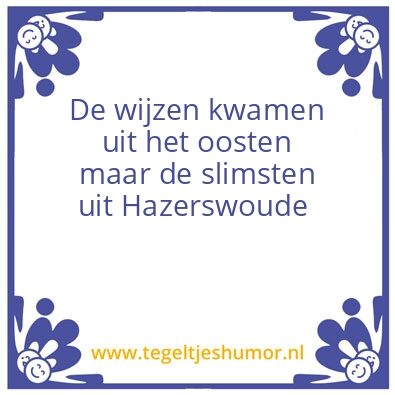 Tegeltje: En zo is het