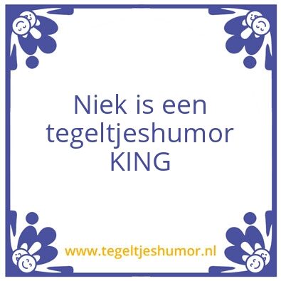 Tegeltje: King