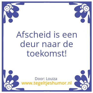 Tegeltje: Toekomst!