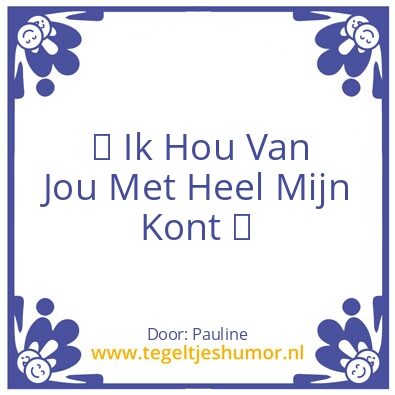 Tegeltje: I Love You