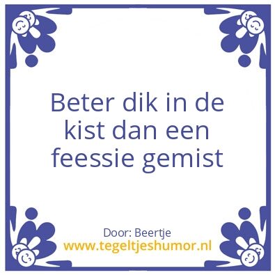 Tegeltje: Dik