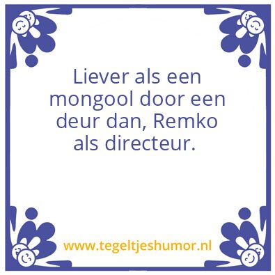 Tegeltje: Remko