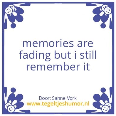 Tegeltje: Memories