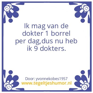 Tegeltje: nieuw recept
