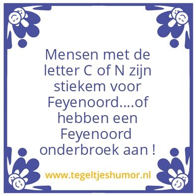 Tegeltje: Feyenoord