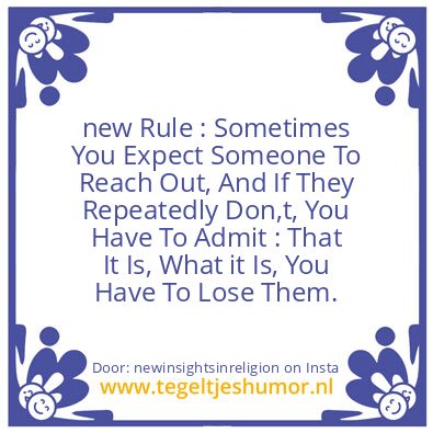 Tegeltje: Quitters are Losers.