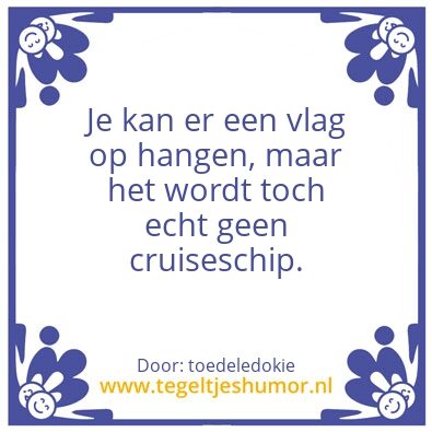 Tegeltje: cruiseschip