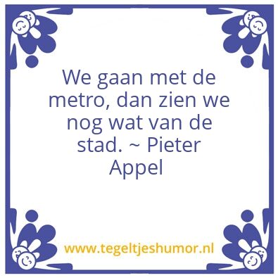 Tegeltje: Pieter appel