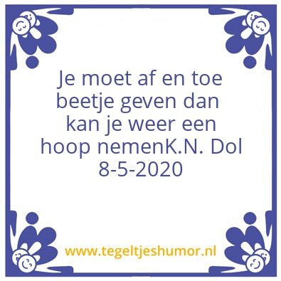 Tegeltje: Dol