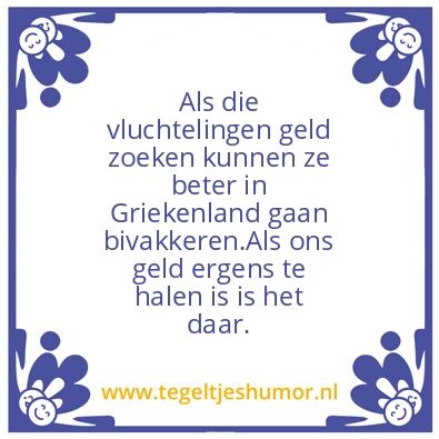 Tegeltje: Geldzoekers