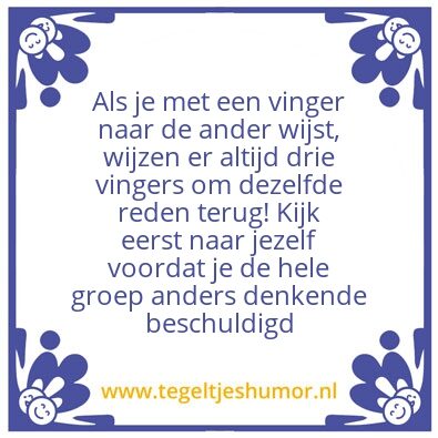 Tegeltje: Spiegel kijken