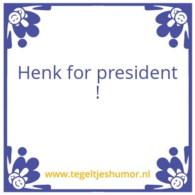 Tegeltje: Henk