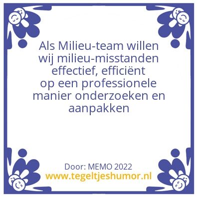 Tegeltje: ons doel: