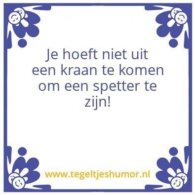 Tegeltje: SPETTER