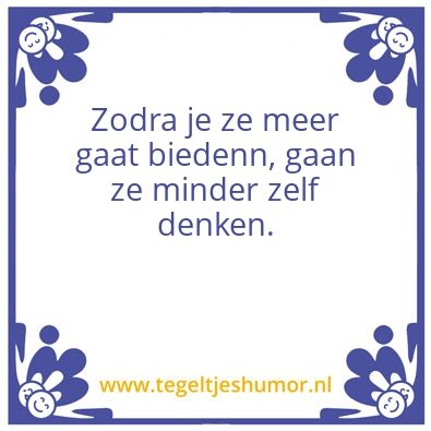 Tegeltje: Bieden