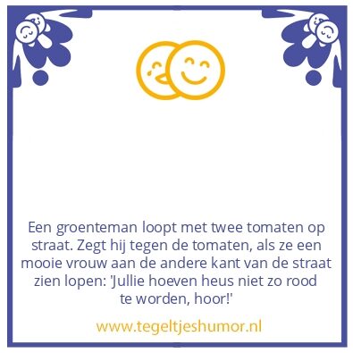 Tegeltje: Een groentenman