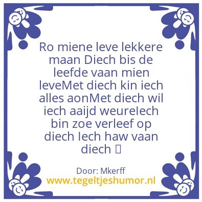 Tegeltje: Miene maan