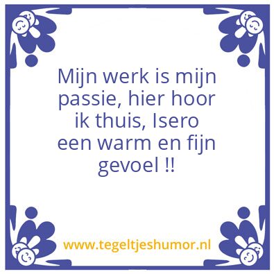 Tegeltje: Isero Passie