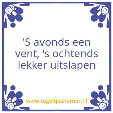 Tegeltje: AGF-leven