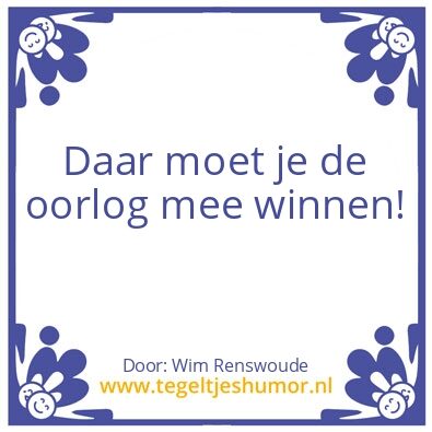 Tegeltje: Eerlijk waar