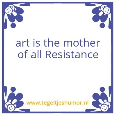 Tegeltje: art