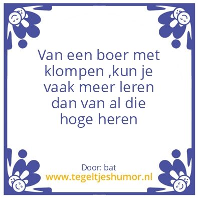 Tegeltje: boeren