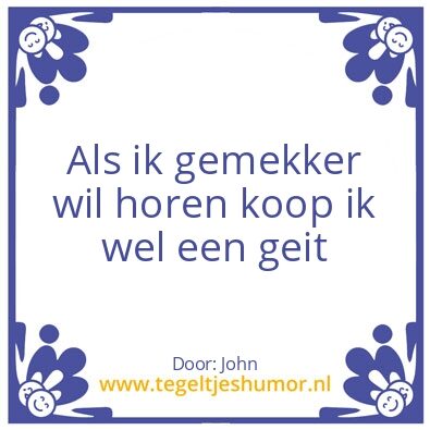 Tegeltje: John zijn tegel