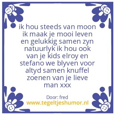 Tegeltje: fred