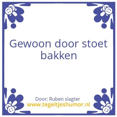 Tegeltje: Stoet