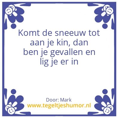 Tegeltje: winterspreuk