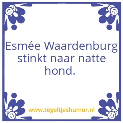 Tegeltje: Mijn liefste EsmÃ©e