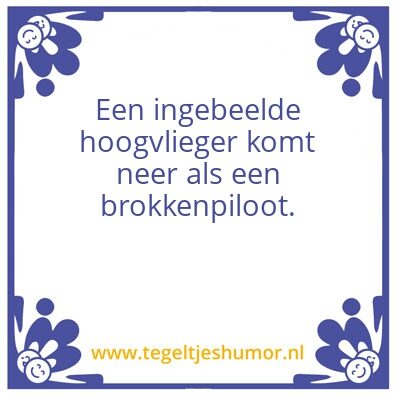 Tegeltje: Brokkenpiloot