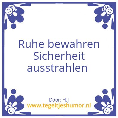 Tegeltje: Ruhe