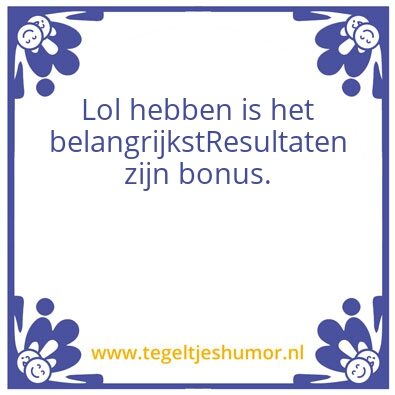 Tegeltje: Test