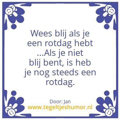 Tegeltje: Rotdag