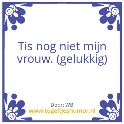 Tegeltje: WB