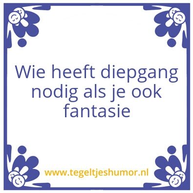 Tegeltje: Diepgang
