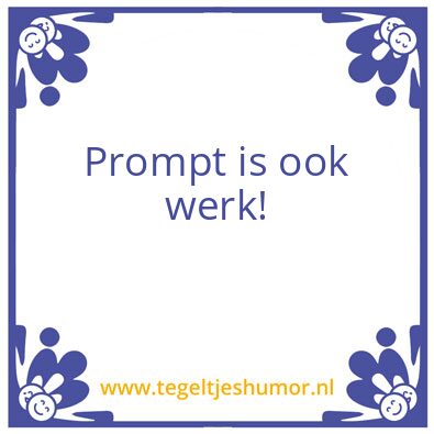Tegeltje: AI
