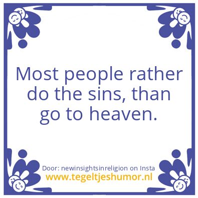 Tegeltje: Most people