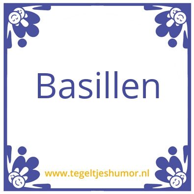 Tegeltje: bas