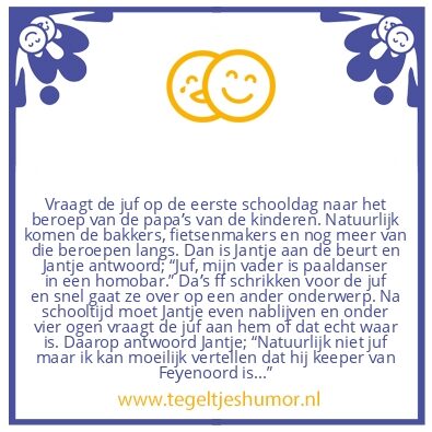 Tegeltje: Schooldag