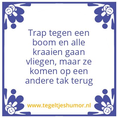 Tegeltje: Kraaien