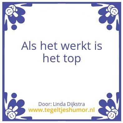 Tegeltje: Linda Dijkstra