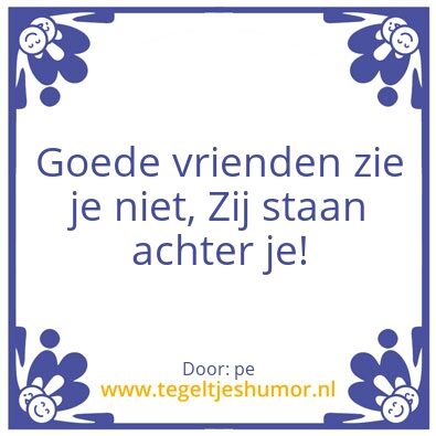 Tegeltje: vriendschap