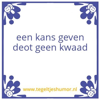 Tegeltje: spijt