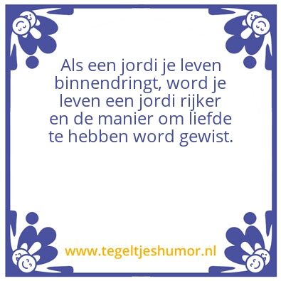 Tegeltje: Jordi