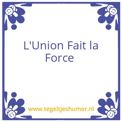 Tegeltje: union