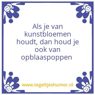 Tegeltje: PETE THE FLOWERMAN